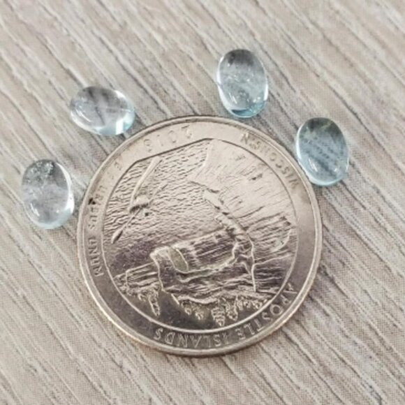 BOGO Loose Gems NATURAL BLUE TOPAZ GEMSTONE CABOCHON 4.30 ct - Picture 2 of 3